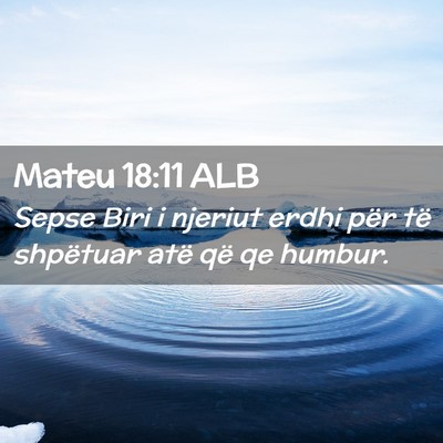 Picture 02 - Mateu 18:11 ALB - Sepse Biri i njeriut erdhi për të shpëtuar - Bible Verse Picture