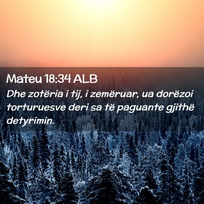 Picture 02 - Mateu 18:34 ALB - Dhe zotëria i tij, i zemëruar, ua dorëzoi - Bible Verse Picture