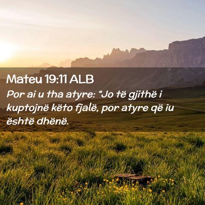 Picture 02 - Mateu 19:11 ALB - Por ai u tha atyre: “Jo të gjithë i kuptojnë - Bible Verse Picture