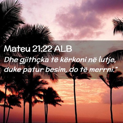 Picture 02 - Mateu 21:22 ALB - Dhe gjithçka të kërkoni në lutje, duke patur - Bible Verse Picture