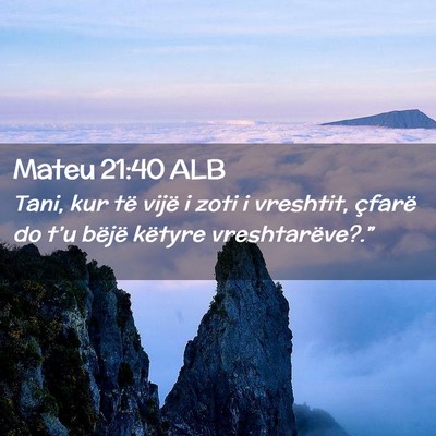 Picture 02 - Mateu 21:40 ALB - Tani, kur të vijë i zoti i vreshtit, çfarë do - Bible Verse Picture