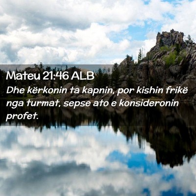 Picture 02 - Mateu 21:46 ALB - Dhe kërkonin ta kapnin, por kishin frikë nga - Bible Verse Picture