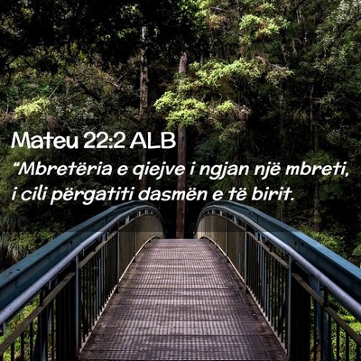Picture 02 - Mateu 22:2 ALB - “Mbretëria e qiejve i ngjan një mbreti, i - Bible Verse Picture