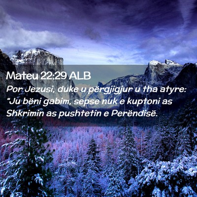 Picture 02 - Mateu 22:29 ALB - Por Jezusi, duke u përgjigjur u tha atyre: “Ju - Bible Verse Picture
