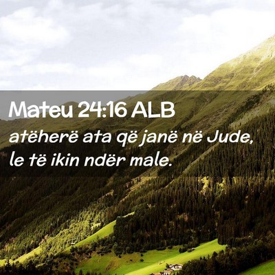 Picture 02 - Mateu 24:16 ALB - atëherë ata që janë në Jude, le të ikin - Bible Verse Picture