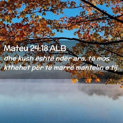 Picture 02 - Mateu 24:18 ALB - dhe kush është ndër ara, të mos kthehet për - Bible Verse Picture