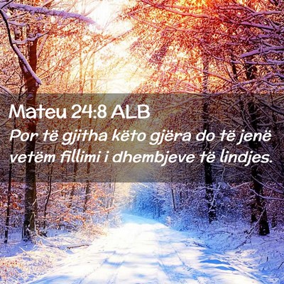 Picture 02 - Mateu 24:8 ALB - Por të gjitha këto gjëra do të jenë vetëm - Bible Verse Picture