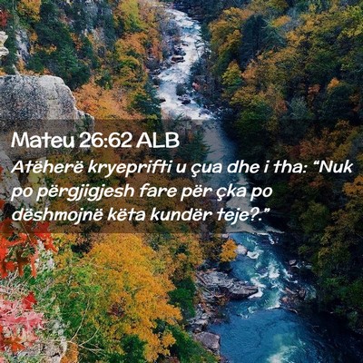Picture 02 - Mateu 26:62 ALB - Atëherë kryeprifti u çua dhe i tha: “Nuk po - Bible Verse Picture