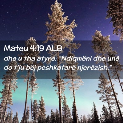 Picture 02 - Mateu 4:19 ALB - dhe u tha atyre: “Ndiqmëni dhe unë do t’ju - Bible Verse Picture