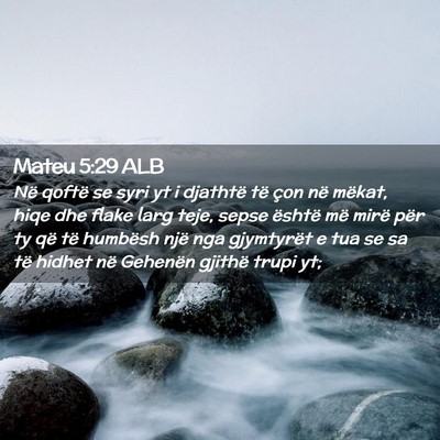 Picture 02 - Mateu 5:29 ALB - Në qoftë se syri yt i djathtë të çon në - Bible Verse Picture