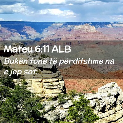 Picture 02 - Mateu 6:11 ALB - Bukën tonë të përditshme na e jep - Bible Verse Picture