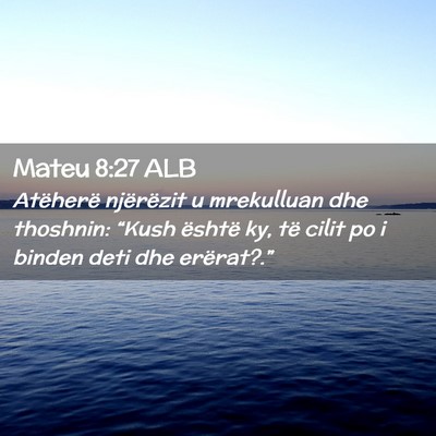 Picture 02 - Mateu 8:27 ALB - Atëherë njërëzit u mrekulluan dhe thoshnin: - Bible Verse Picture