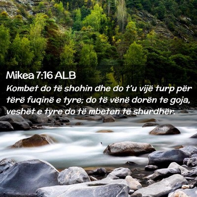 Picture 02 - Mikea 7:16 ALB - Kombet do të shohin dhe do t’u vijë turp për - Bible Verse Picture