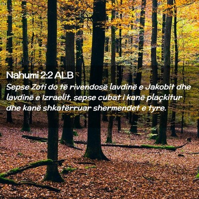 Picture 02 - Nahumi 2:2 ALB - Sepse Zoti do të rivendosë lavdinë e Jakobit - Bible Verse Picture