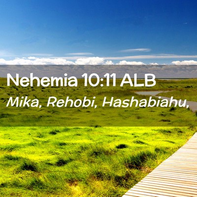 Picture 02 - Nehemia 10:11 ALB - Mika, Rehobi, - Bible Verse Picture