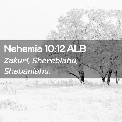 Picture 02 - Nehemia 10:12 ALB - Zakuri, Sherebiahu, - Bible Verse Picture