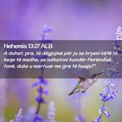 Picture 02 - Nehemia 13:27 ALB - A duhet, pra, të dëgjojmë për ju se kryeni - Bible Verse Picture