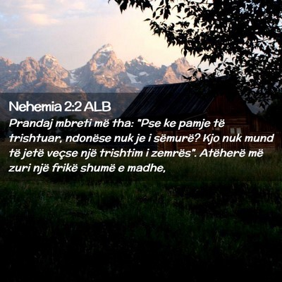 Picture 02 - Nehemia 2:2 ALB - Prandaj mbreti më tha: 