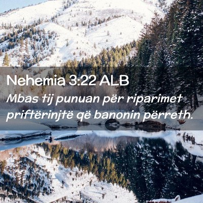 Picture 02 - Nehemia 3:22 ALB - Mbas tij punuan për riparimet priftërinjtë që - Bible Verse Picture