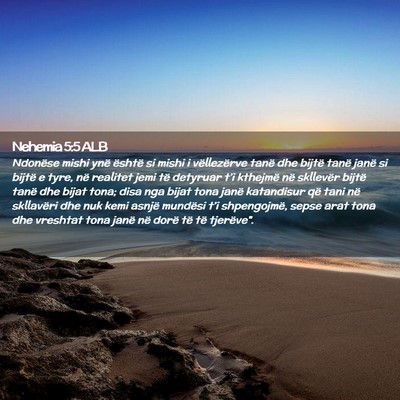 Picture 02 - Nehemia 5:5 ALB - Ndonëse mishi ynë është si mishi i - Bible Verse Picture