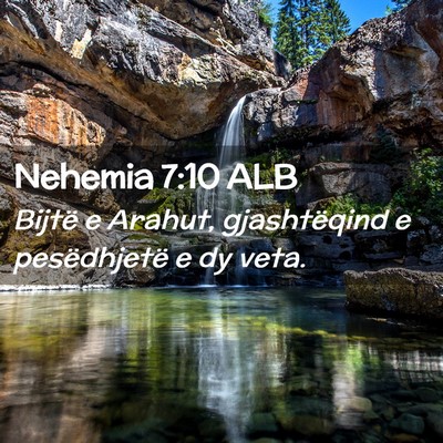 Picture 02 - Nehemia 7:10 ALB - Bijtë e Arahut, gjashtëqind e pesëdhjetë e dy - Bible Verse Picture