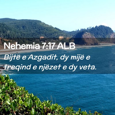 Picture 02 - Nehemia 7:17 ALB - Bijtë e Azgadit, dy mijë e treqind e njëzet e - Bible Verse Picture