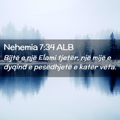 Picture 02 - Nehemia 7:34 ALB - Bijtë e një Elami tjetër, një mijë e dyqind - Bible Verse Picture