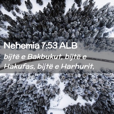 Picture 02 - Nehemia 7:53 ALB - bijtë e Bakbukut, bijtë e Hakufas, bijtë e - Bible Verse Picture