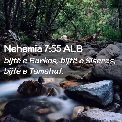 Picture 02 - Nehemia 7:55 ALB - bijtë e Barkos, bijtë e Siseras, bijtë e - Bible Verse Picture
