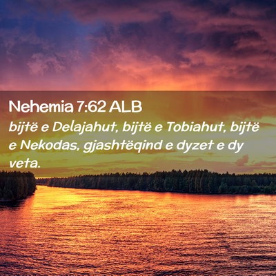 Picture 02 - Nehemia 7:62 ALB - bijtë e Delajahut, bijtë e Tobiahut, bijtë e - Bible Verse Picture
