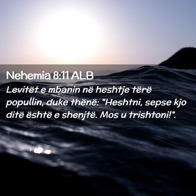Picture 02 - Nehemia 8:11 ALB - Levitët e mbanin në heshtje tërë popullin, - Bible Verse Picture