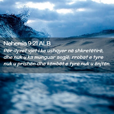 Picture 02 - Nehemia 9:21 ALB - Për dyzet vjet i ke ushqyer në shkretëtirë, - Bible Verse Picture