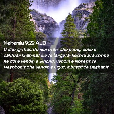 Picture 02 - Nehemia 9:22 ALB - U dhe gjithashtu mbretëri dhe popuj, duke u - Bible Verse Picture