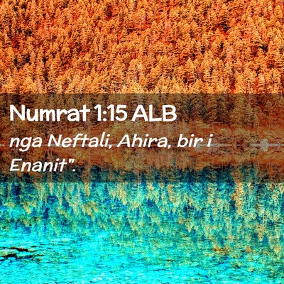 Picture 02 - Numrat 1:15 ALB - nga Neftali, Ahira, bir i - Bible Verse Picture