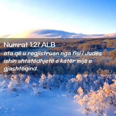 Picture 02 - Numrat 1:27 ALB - ata që u regjistruan nga fisi i Judës ishin - Bible Verse Picture