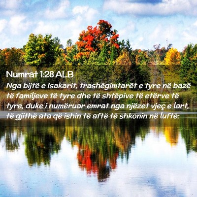 Picture 02 - Numrat 1:28 ALB - Nga bijtë e Isakarit, trashëgimtarët e tyre - Bible Verse Picture