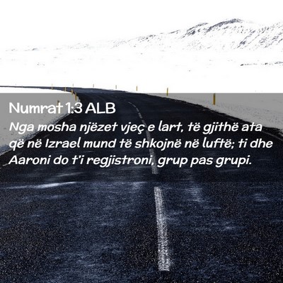 Picture 02 - Numrat 1:3 ALB - Nga mosha njëzet vjeç e lart, të gjithë ata - Bible Verse Picture