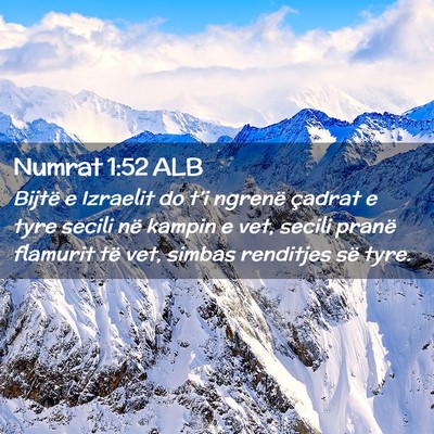 Picture 02 - Numrat 1:52 ALB - Bijtë e Izraelit do t’i ngrenë çadrat e tyre - Bible Verse Picture