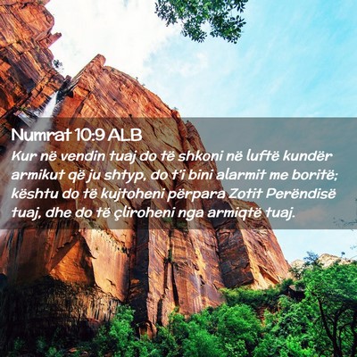 Picture 02 - Numrat 10:9 ALB - Kur në vendin tuaj do të shkoni në luftë - Bible Verse Picture