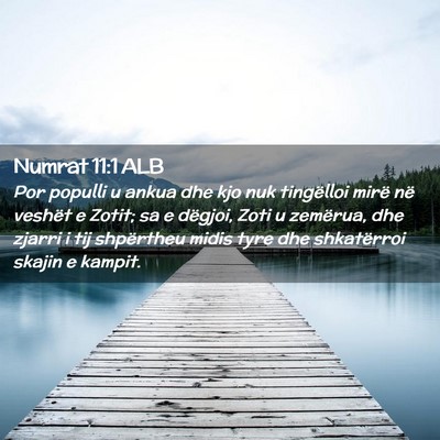 Picture 02 - Numrat 11:1 ALB - Por populli u ankua dhe kjo nuk tingëlloi mirë - Bible Verse Picture