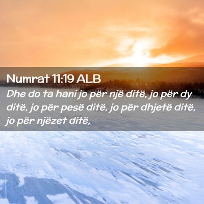 Picture 02 - Numrat 11:19 ALB - Dhe do ta hani jo për një ditë, jo për dy - Bible Verse Picture