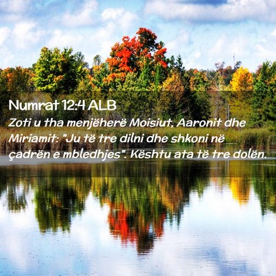 Picture 02 - Numrat 12:4 ALB - Zoti u tha menjëherë Moisiut, Aaronit dhe - Bible Verse Picture