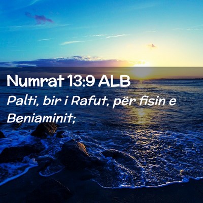 Picture 02 - Numrat 13:9 ALB - Palti, bir i Rafut, për fisin e - Bible Verse Picture
