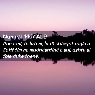 Picture 02 - Numrat 14:17 ALB - Por tani, të lutem, le të shfaqet fuqia e Zotit - Bible Verse Picture