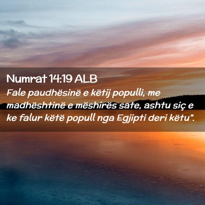 Picture 02 - Numrat 14:19 ALB - Fale paudhësinë e këtij populli, me - Bible Verse Picture