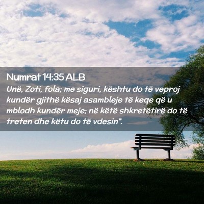 Picture 02 - Numrat 14:35 ALB - Unë, Zoti, fola; me siguri, kështu do të - Bible Verse Picture