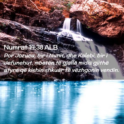 Picture 02 - Numrat 14:38 ALB - Por Jozueu, bir i Nunit, dhe Kalebi, bir i - Bible Verse Picture