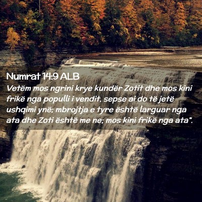 Picture 02 - Numrat 14:9 ALB - Vetëm mos ngrini krye kundër Zotit dhe mos kini - Bible Verse Picture