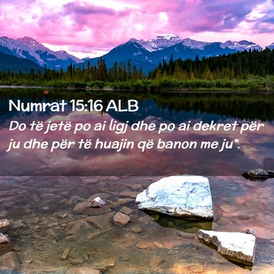 Picture 02 - Numrat 15:16 ALB - Do të jetë po ai ligj dhe po ai dekret për ju - Bible Verse Picture