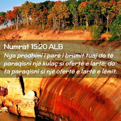 Picture 02 - Numrat 15:20 ALB - Nga prodhimi i parë i brumit tuaj do të - Bible Verse Picture